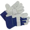 Arbeitshandschuh Rindspaltleder Grau-Blau Größe 10