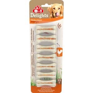 8in1 Hunde-Natursnacks Delights Strong Hähnchen-Kauknochen XS