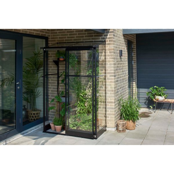 Halls Gewächshaus Qube Lean-to 24 mit 3 mm Sicherheitsglas 0