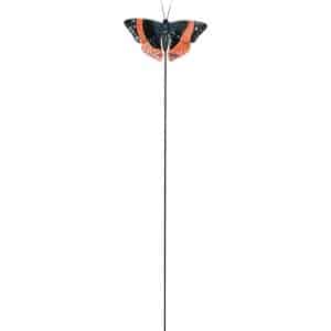 Gartenstecker Schmetterling 95 cm Rot-Schwarz