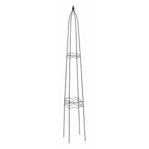 Rankhilfe Obelisk Eckig 140 cm x 19 cm x 19 cm Schwarz