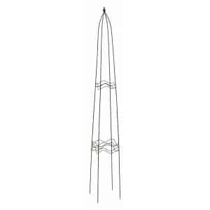Rankhilfe Obelisk Eckig 160 cm x 23 cm x 23 cm Schwarz