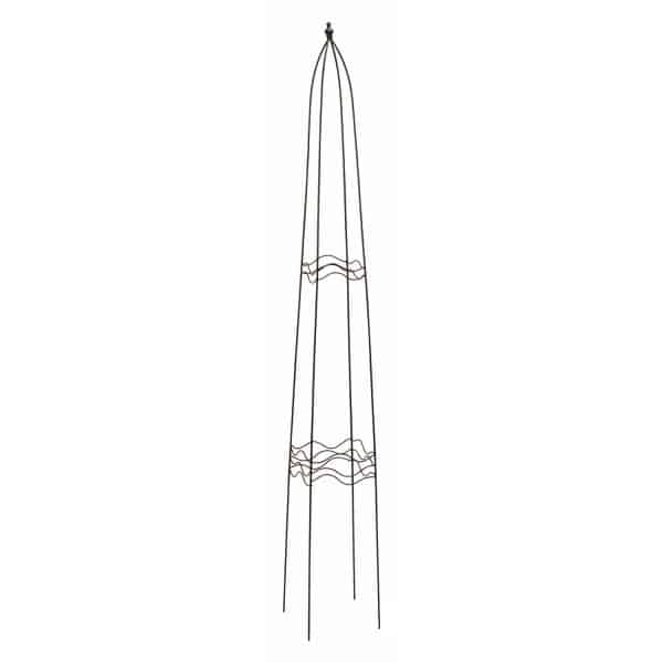 Rankhilfe Obelisk Eckig 160 cm x 23 cm x 23 cm Schwarz