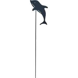 Metallstecker Delfin 72 cm Dunkelblau