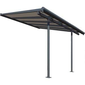 Palram - Canopia  Capri 3 x 3.1 Terrassenüberdachung Anthrazit Bronze VerGlasung