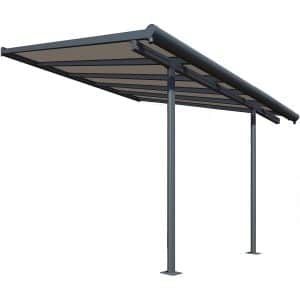 Palram - Canopia  Capri 3 x 3.1 Terrassenüberdachung Anthrazit Bronze VerGlasung