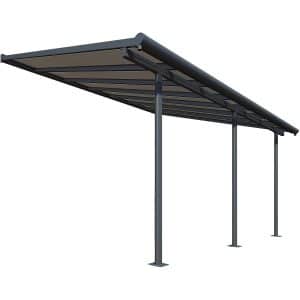 Palram - Canopia  Capri 3 x 4.3 Terrassenüberdachung Anthrazit Bronze VerGlasung