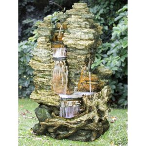 AcquaArte Gartenbrunnen-Set Miami 157 cm x 106 cm x 83 cm LED