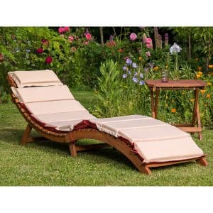 Gartenliegen-Set Ipanema 3-tlg. Rot-Beige