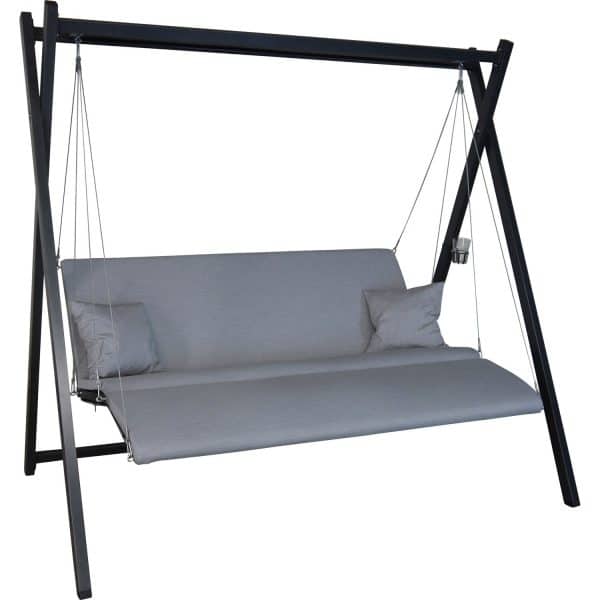 Angerer Hollywoodschaukel Relax Zip Granit 3-Sitzer