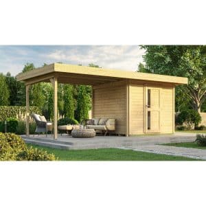 Weka Designhaus 172 B Gr.2 Anbau 295cm 575 x 375 x 226 cm Natur