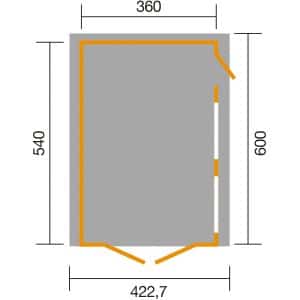 Weka Einzelgarage 441 Holztor 422