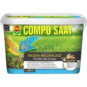 Compo Saat Rasen-Neuanlage-Mix Rasen und Dünger 100 m² 2