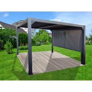 Weka Wind- und Sichtschutz f. Aluminium Pavillon Gr. 2 Anthrazit 370 x 218 cm