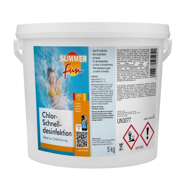 Summer Fun Chlor-Schnell-Desinfektion 5 kg für Stoßchlorungen