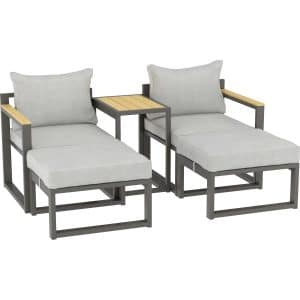 Lounge-Set Carleton 5-teilig Aluminium-Gestell Anthrazit