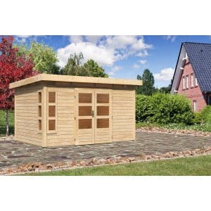 Karibu Holz-Gartenhaus/Gerätehaus Kastberg 7 Naturbelassen 396 cm x 273 cm