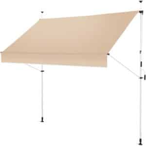 Gartenfreude Klemmmarkise Taupe/Beige 250 x 120 cm ohne Bohren