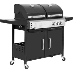 El Fuego Kombigrill Nevada 2 Brenner mit Seitenbrenner Schwarz-Silber