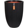Capi Pflanzgefäß Tube NL elegant niedrig Ø 45 cm x 59 cm Schwarz