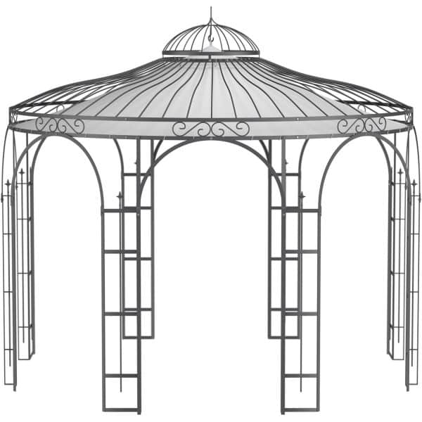 Eleo Sonnensegel Florenz Ø 370 cm für Pavillon Florenz Lichtgrau