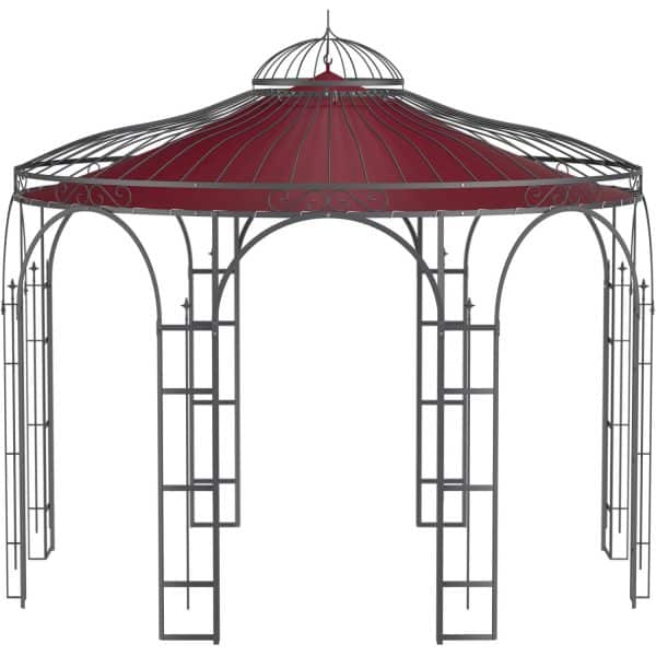 Eleo Sonnensegel Florenz Ø 370 cm für Pavillon Florenz Weinrot