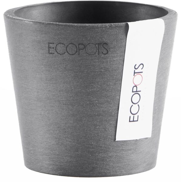 Ecopots Pflanztopf Amsterdam Mini Grau 8 cm