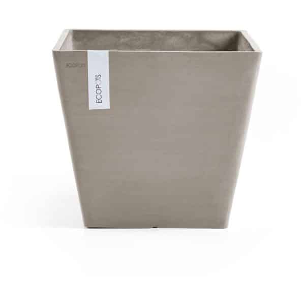 Ecopots Pflanztopf Rotterdam Braungrau 50 cm