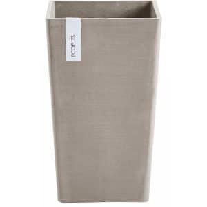 Ecopots Pflanztopf Rotterdam halbhoch Braungrau 50 cm