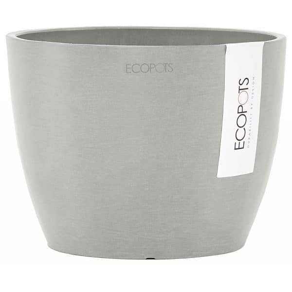 Ecopots Blumentopf Stockholm Weißgrau 16 cm