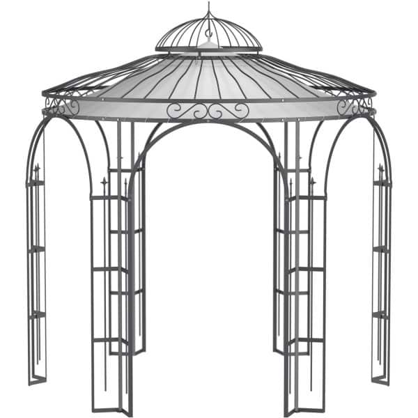 Eleo Sonnensegel Milano Ø 290 cm  für Pavillon Milano Lichtgrau