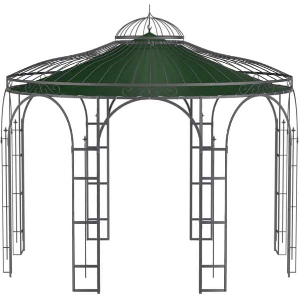 Eleo Sonnensegel Florenz Ø 370 cm für Pavillon Florenz Dunkelgrün