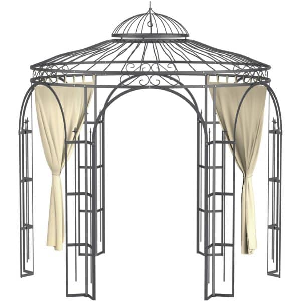 Eleo Vorhänge Polyester Ecru 2er-Set für Pavillon