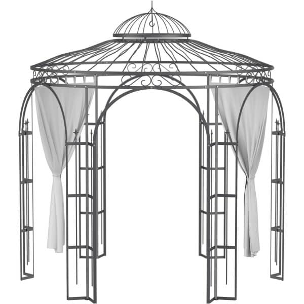 Eleo Vorhänge Polyester Lichtgrau 2er-Set für Pavillon