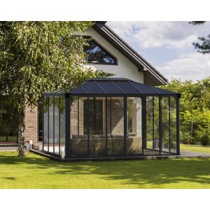 Palram - Canopia  Ledro 3 x 4.3 geschlossener Pavillon Anthrazit Bronze