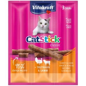 Vitakraft Cat Stick Truthahn und Lamm 3 Stück