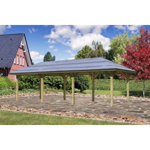 Pavillon Bever 5 kdi mit Verlängerung 639 cm x 289 cm x 296 cm