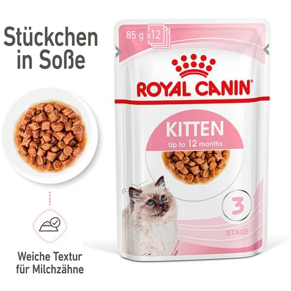 Royal Canin Kitten Nassfutter in Soße für Kätzchen 85 g