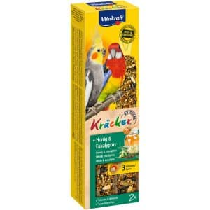 Vitakraft Vogel-Ergänzungsfutter Kräcker Honig und Eukalyptus 2 Stück (180 g)