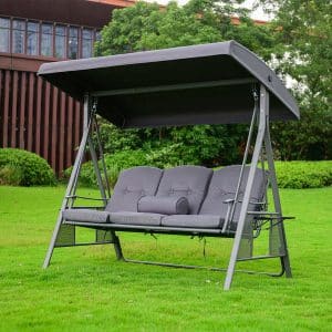 Home Deluxe Hollywoodschaukel Descanso Grau