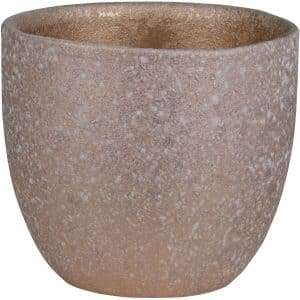 Keramik-Übertopf Gold-Weiß Ø 15 cm x 13 cm passend für 12er Anzuchttopf