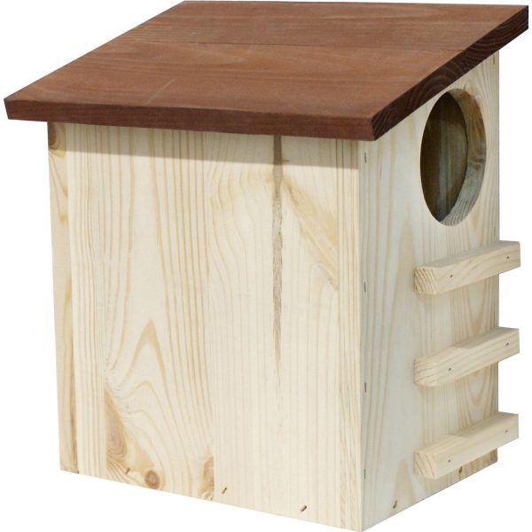 Eichhörnchenhaus aus Pinie 26 cm x 19 cm