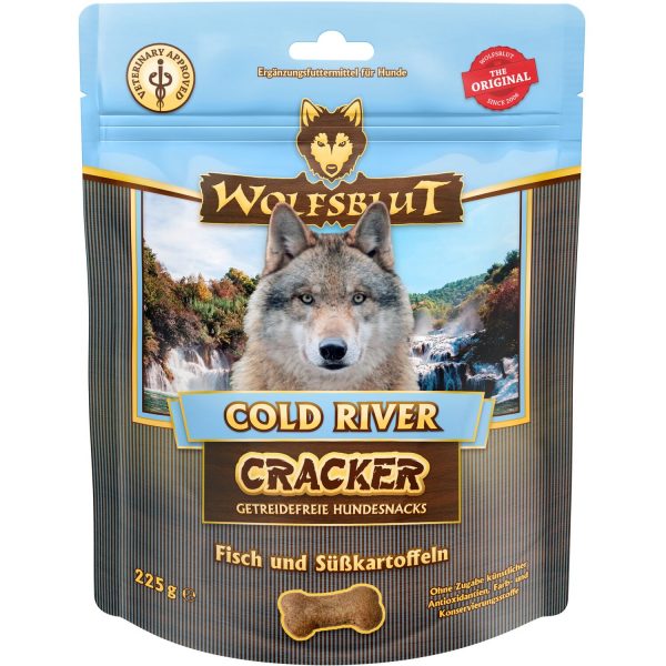 Wolfsblut Hunde-Belohnungssnacks Cold River Cracker Fisch und Süßkartoffeln 225