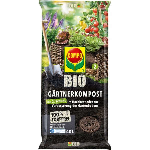 Compo Bio Gärtnerkompost 1.560 l (39 x 40 l) 1 Palette