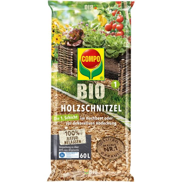 Compo Bio Holzschnitzel 2.160 l (36 x 60 l) 1 Palette