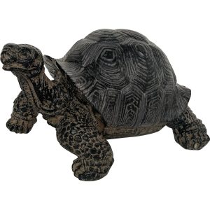 Gartenfigur Schildkröte 9 cm Dunkelgrau