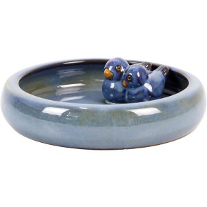 Keramik Vogeltränke Blau 140 glasiert (Ø x H) 34
