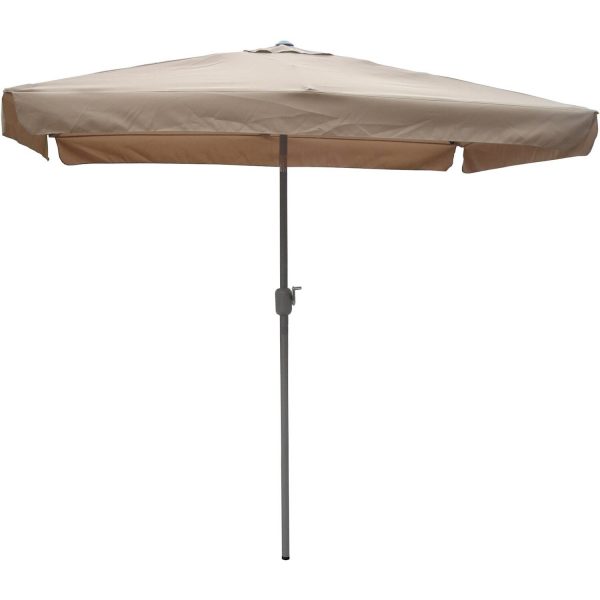 Merxx Balkonschirm 190 cm x 120 cm Beige mit Kurbelmechanik