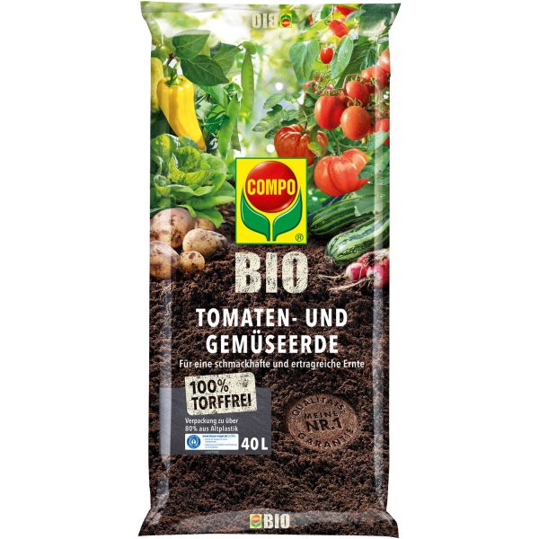 Compo Bio Tomaten- und Gemüseerde torffrei 40 l