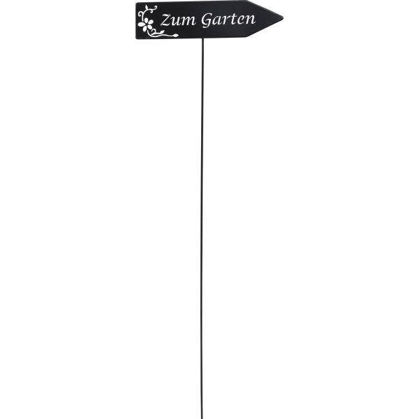 Gartenstecker Wegweiser Zum Garten 115 cm Schwarz